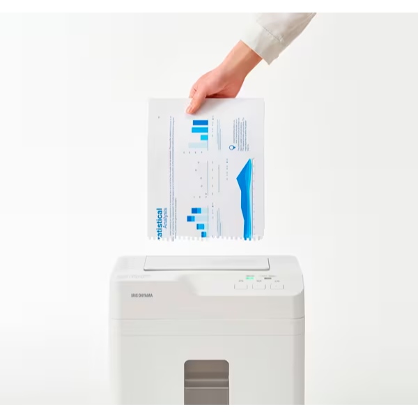 シュレッダー アイリスオーヤマ オートフィードシュレッダー クロスカット 自動細断60枚 18.5L キャスター付き ホワイト AFSB60C-W