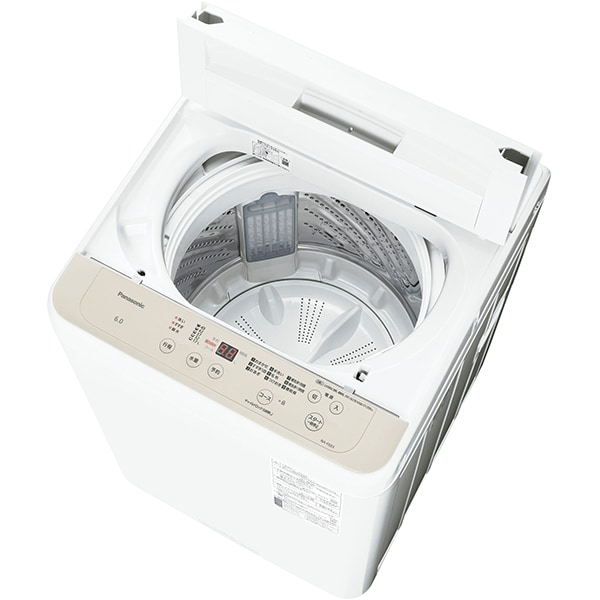 在庫限り　洗濯機 【京都は標準設置込み】 NA-F6B3-C パナソニック 縦型全自動洗濯機 6.0kg ライトベージュ 槽洗浄コース コンパクトボディ