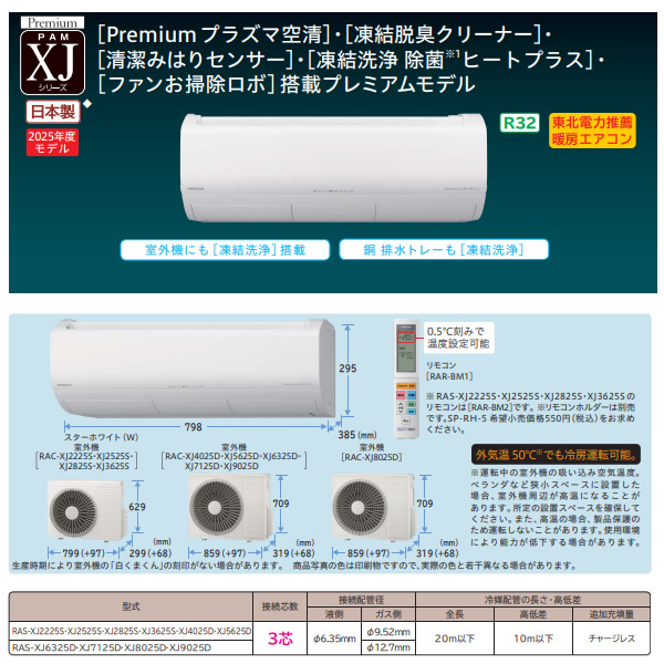 【標準工事込み】エアコン 日立 9.0kw 29畳用 単相200V RAS-XJ9025D-W XJシリーズ ステンレス・クリーン 白くまくん スターホワイト 凍結洗浄