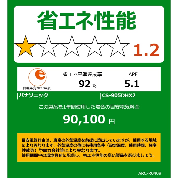 エアコン パナソニック CS-905DHX2-W ルームエアコン Eolia エオリア HXシリーズ 29畳 9.0kW 単相200V ホワイト