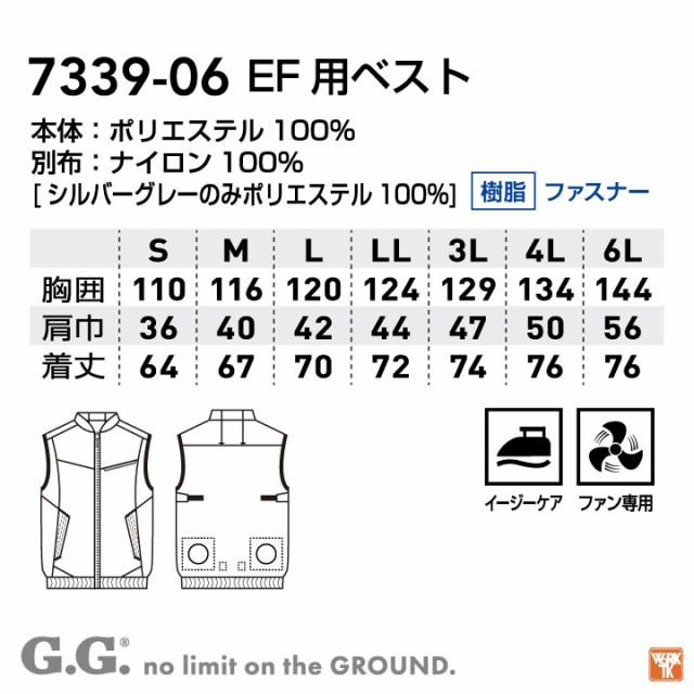 空調作業服 セット 桑和 ベスト EF用ウェア ファン付きウェア 空調