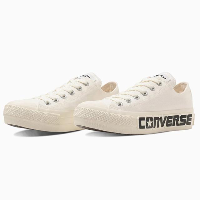【厚底】コンバース PLTS ロゴパッチ OX ブラック ホワイト CONVERSE スニーカー converse コンバース AS PLTS LOGOPATCH OX