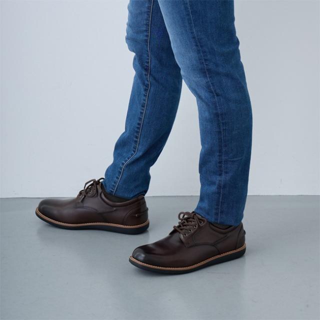 ドクターアッシー カジュアルシューズ メンズ 本革 撥水 4E 幅広 歩き