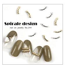 ネイルオンジュエリー【244】スパイラルデザイン