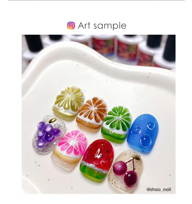 ドロップマグネットジェルアートサンプル