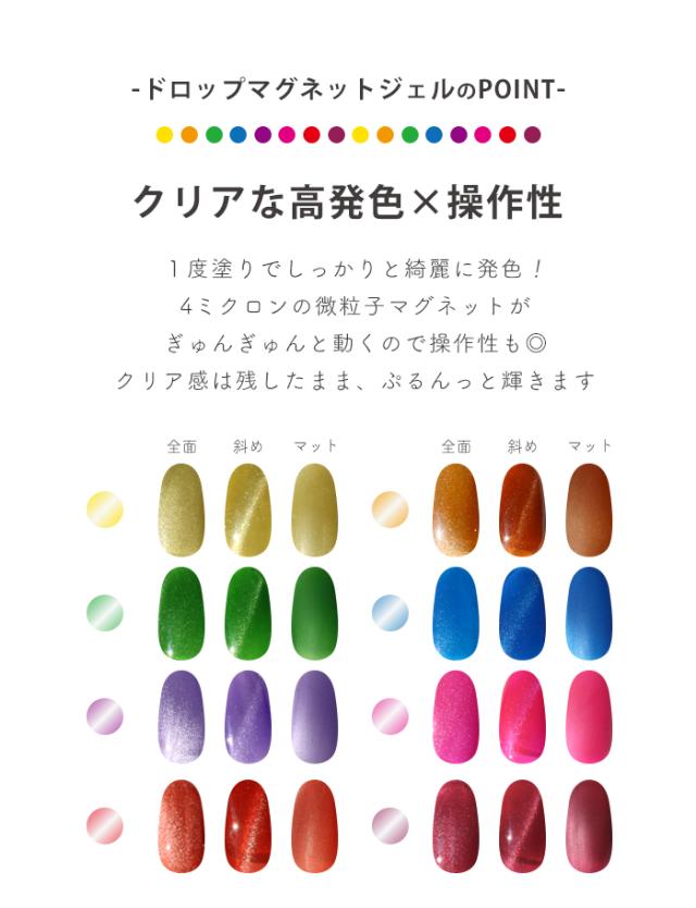 ドロップマグネットジェル全色セット商品説明