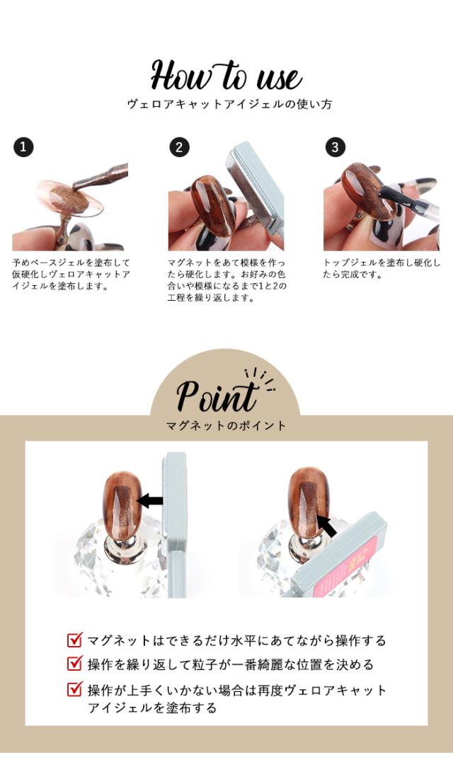 ヴェロアキャットアイジェル全色セットポイント