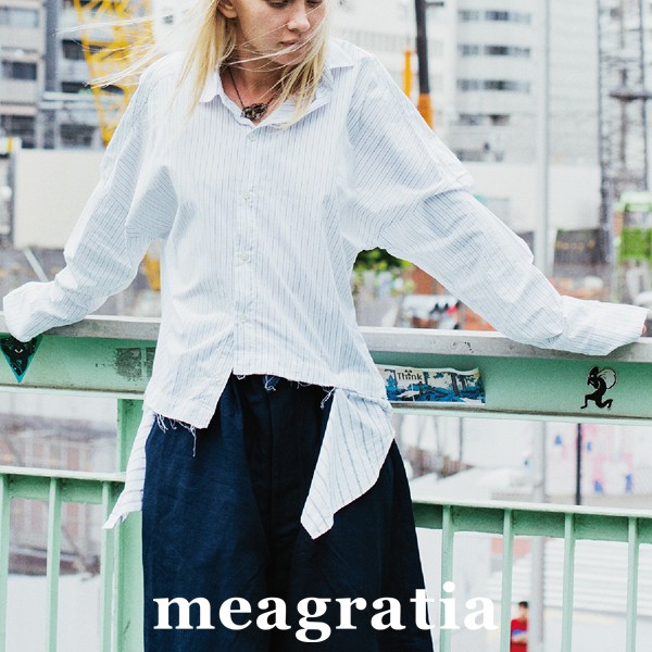 meagratia メアグラーティア シャツ レディース メンズ ロングシャツ