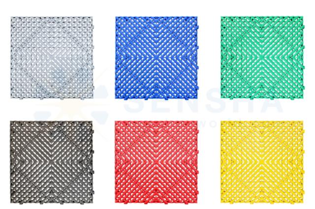 ベランダ タイル デッキパネル ジョイントマット 排水フロアーパネル 洗車場 洗車店 整備工場 板金工場 コーティングショップ バイクショップ 工場 ショールーム 店舗の床