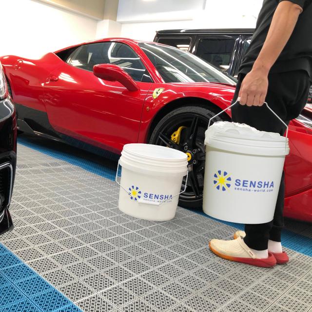 SENSHA バケツ 洗車用バケツ 洗車用品 グリッドガード ガーデニング 園芸 洗車セット カーケア用品 洗車グッズ 収納 車用アクセサリー ガレージ 洗車 キズ防止