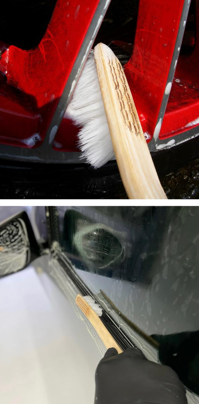 洗車ブラシ ディテーリングブラシ 竹ブラシ カーケアブラシ 洗車用品 カーケア用品 細部洗浄 隙間ブラシ 洗浄ブラシ ホイールブラシ ホイール洗浄 洗車グッズ