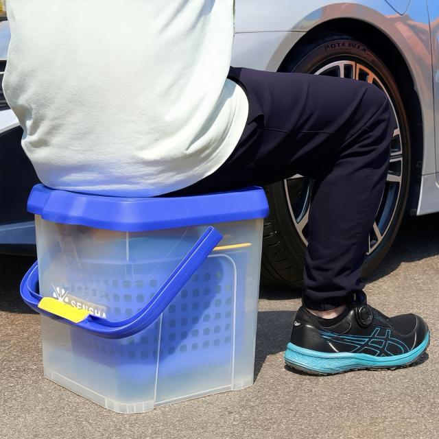 洗車バケツ 踏み台バケツ 多機能バケツ SENSHAバケツ 20Lバケツ 洗車用品 収納 耐荷重100kg バケツ