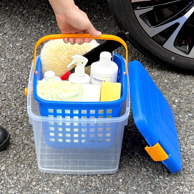 洗車バケツ 踏み台バケツ 多機能バケツ SENSHA 14Lバケツ 洗車用品 収納 耐荷重100kg バケツ