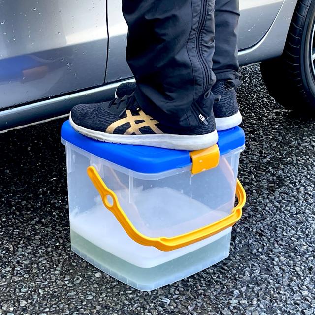 洗車バケツ 踏み台バケツ 多機能バケツ SENSHA 14Lバケツ 洗車用品 収納 耐荷重100kg バケツ