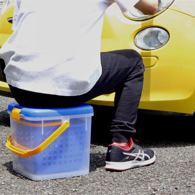 洗車バケツ 踏み台バケツ 多機能バケツ SENSHA 14Lバケツ 洗車用品 収納 耐荷重100kg バケツ