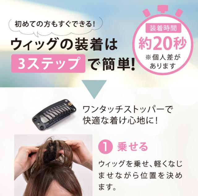 ナチュウィッグ KOGAO ブラウン (巾着付き) (送料無料 ボリュームアップ 小顔効果 白髪隠し UV 抗菌仕様 人工皮膚ネット)《ティーライフ》