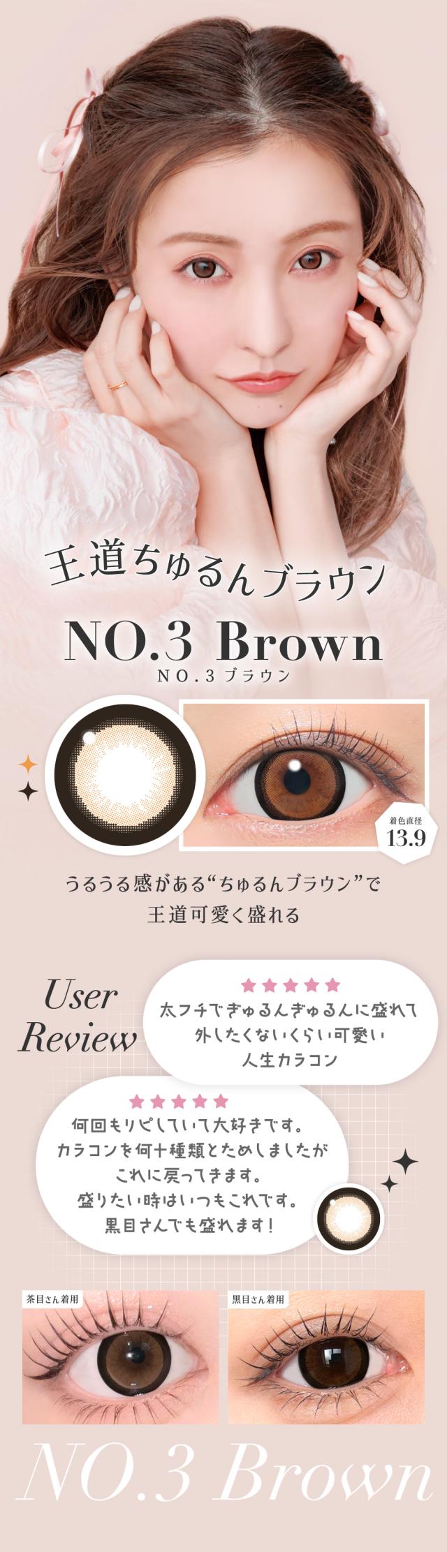 NO.3 ブラウン 着色直径13.9