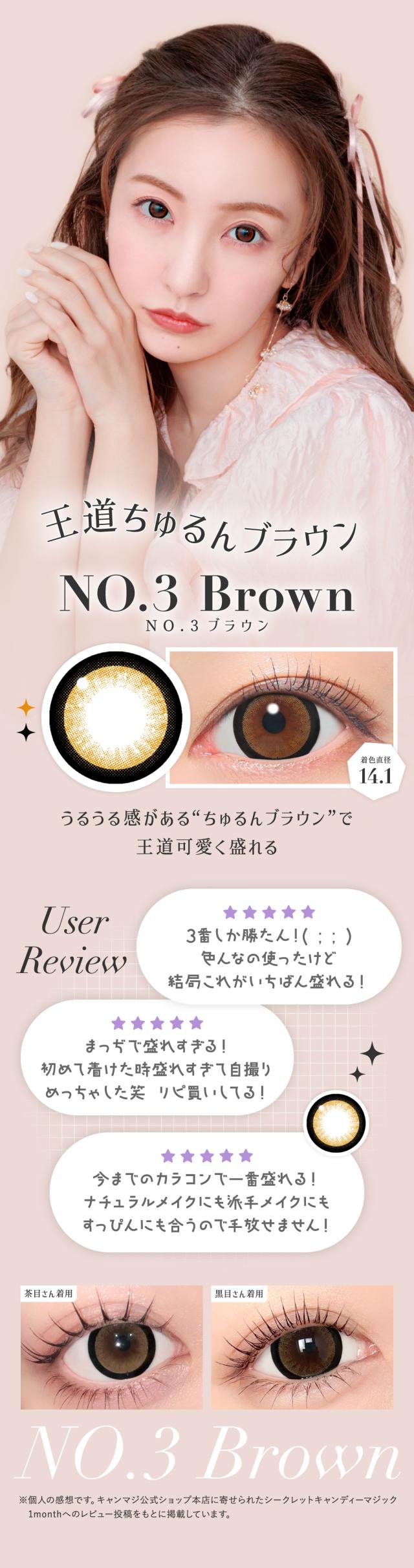 NO.3 ブラウン 着色直径14.1