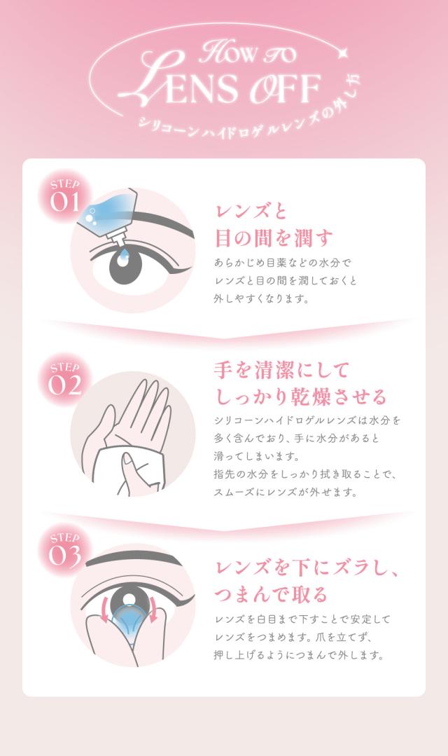 シリコーンハイドロゲルレンズの外し方