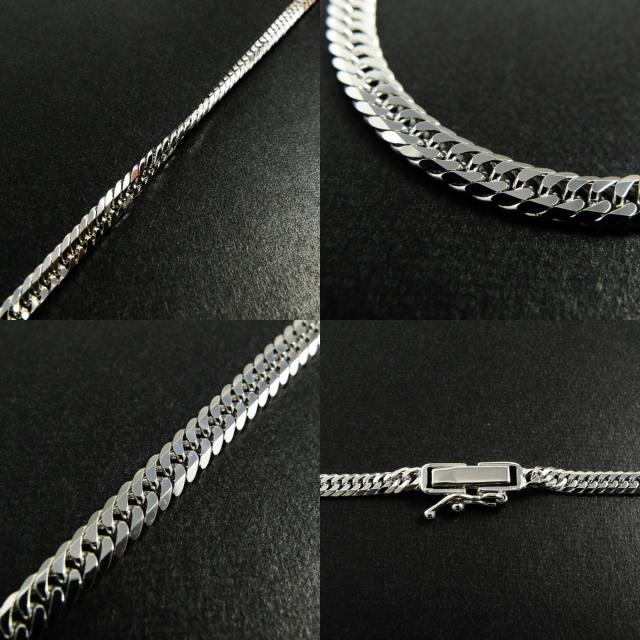 い*く様 18金 WG 喜平 45cm K18 18K ホワイトゴールド ネック 18金 18k ホワイトゴールド 喜平 ネックレス 9g 45cm 6面 ダブル