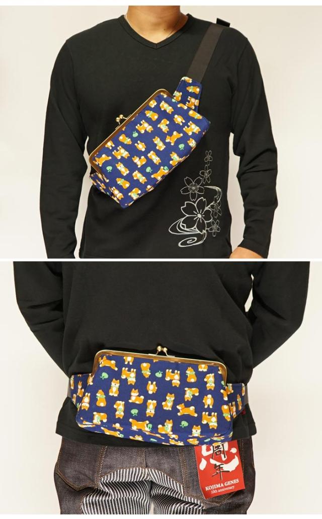 衣櫻 ころもざくら がま口 和柄 唐草 猫 柴犬 兎 和生地 ウエスト