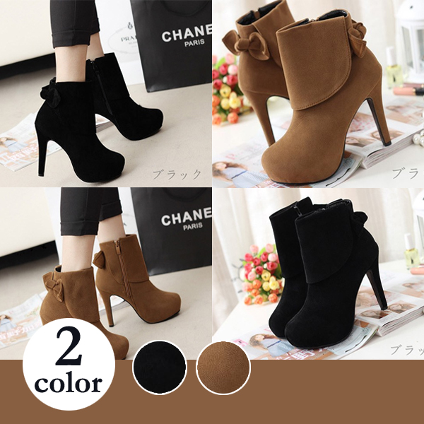 バックリボン付ショートブーツ全2色 靴 美脚 レディース 人気 可愛い かわいい おしゃれ オシャレの通販はwowma ワウマ アクセサリーショップpiena 商品ロットナンバー