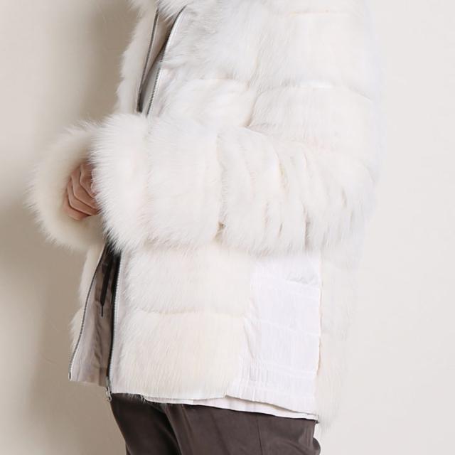 フォックス リバーシブル ジャケット ホワイト 白 ファー アウター