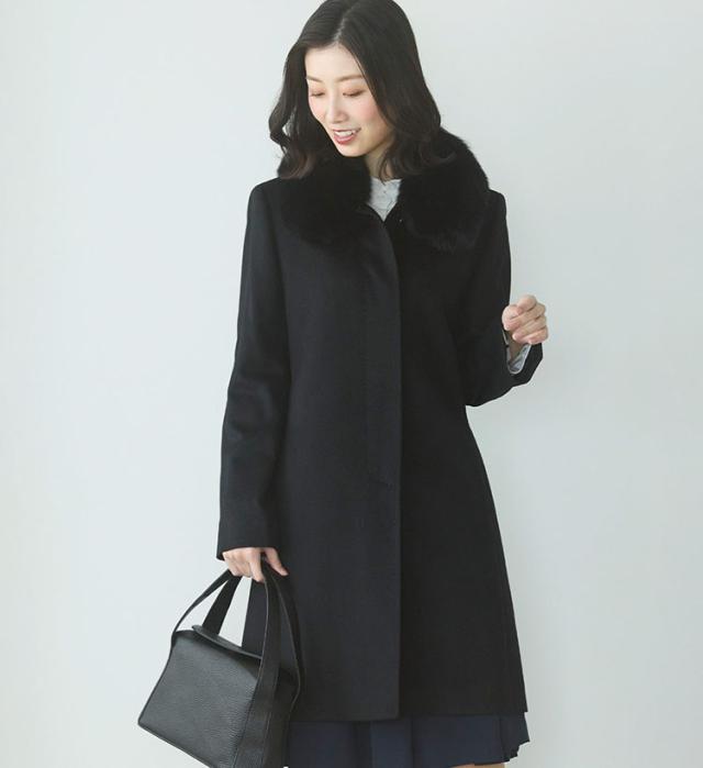 カシミヤコート 黒 ブラック