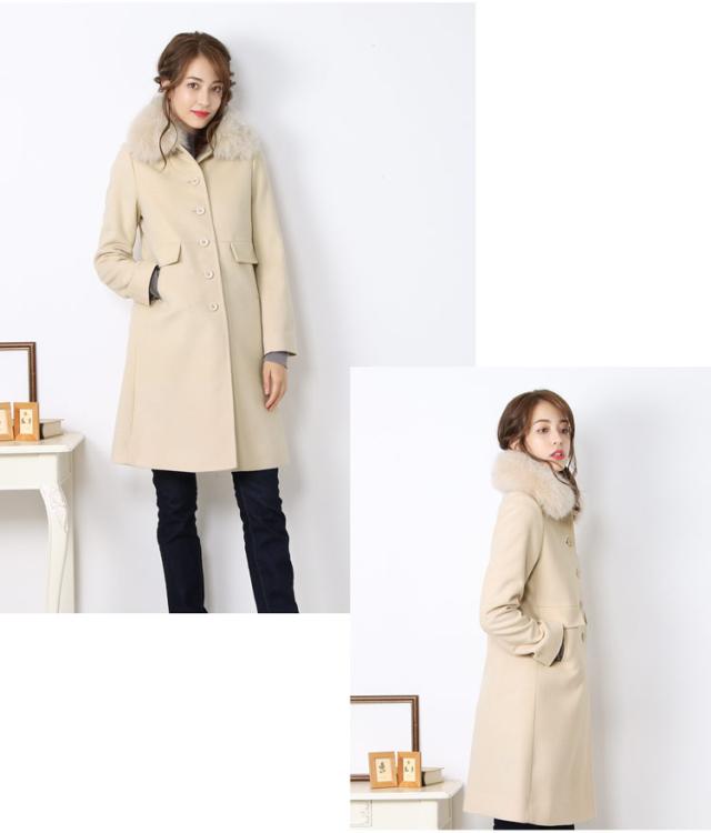 カシミヤ100% コート レディース ベージュ