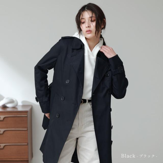 トレンチコート 春コート filomo ブラック
