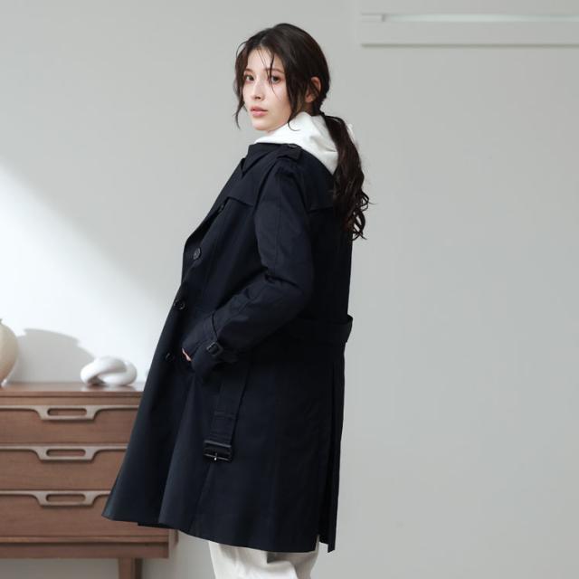トレンチコート 春コート filomo ブラック カジュアル