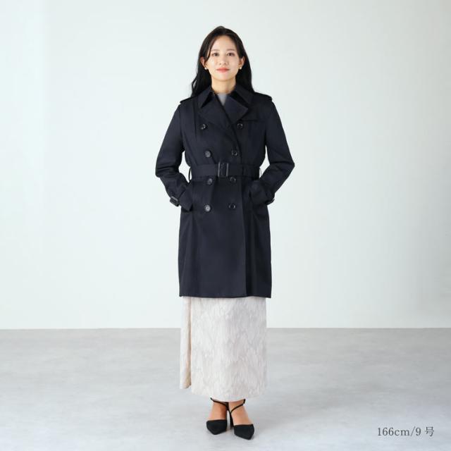 トレンチコート 春コート filomo ブラック きれいめ