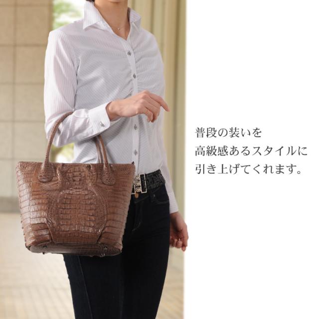 カイマントートバッグマット加工バッグバックbagかばん鞄ワニ革本革
