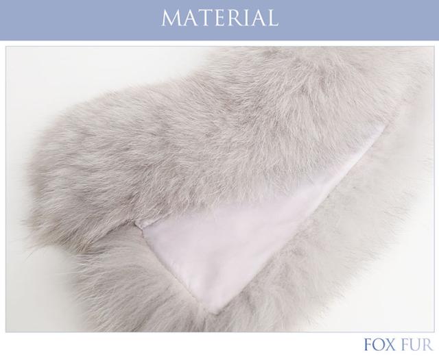 フォックス ファー 付けエリ 天然素材