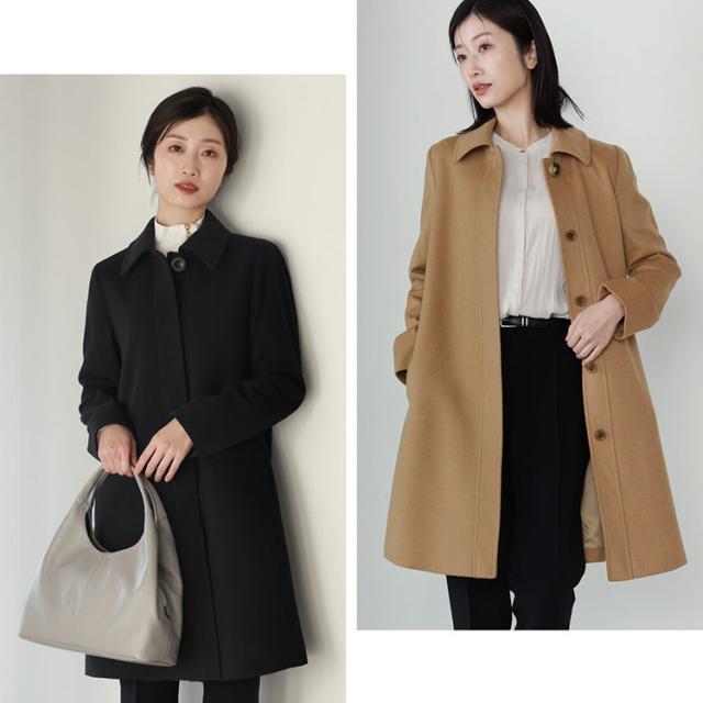 ステンカラー コート カシミヤ ウール