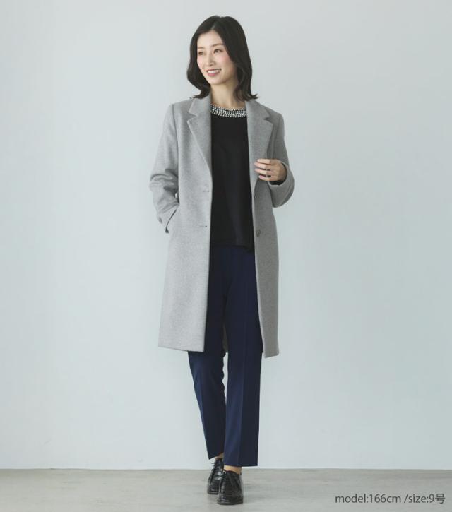 コート テーラード チャコールグレー 秋 冬