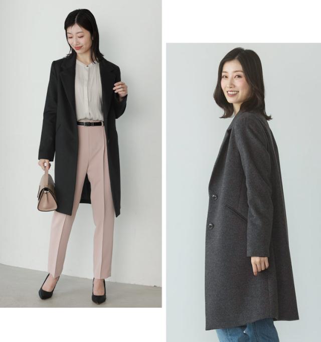 スタンドカラー スタンドカラーコート 秋 冬 テーラード