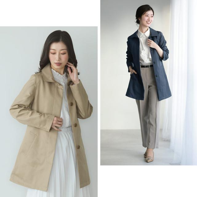 ステンカラーコート レディース 冠婚葬祭 フォーマル ビジネス オケージョン