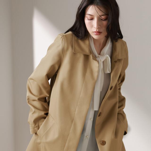 ステンカラーコート レディース 冠婚葬祭 フォーマル ビジネス オケージョン