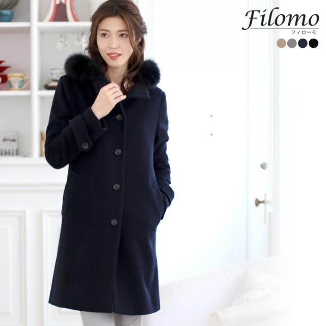 コート レディース フード付き スリム