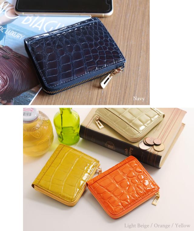 ミニ財布 コンパクト クロコダイル