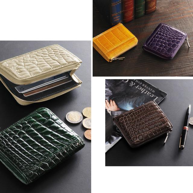 ミニ財布 コンパクト クロコダイル