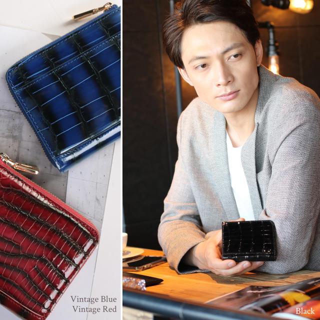 ミニ財布 コンパクト クロコダイル