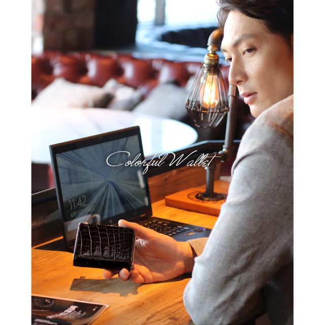 ミニ財布 コンパクト クロコダイル