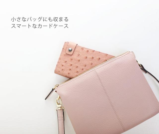 オーストリッチ 本革 カードケース レディース