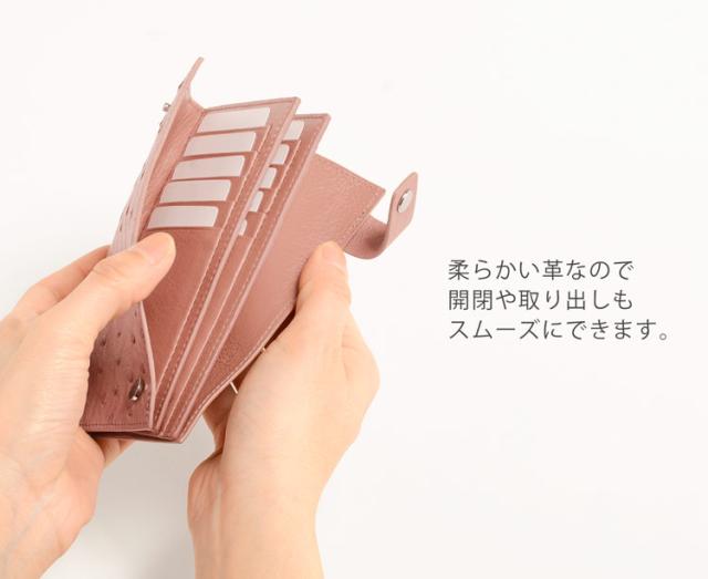 オーストリッチ 本革 カードケース レディース
