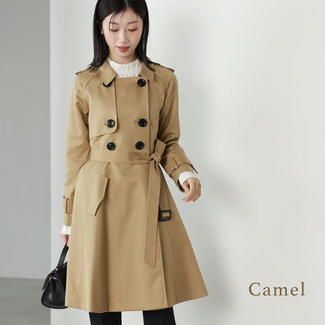 トレンチ レディース キャメル