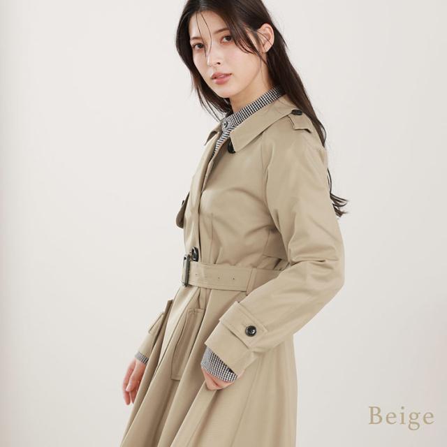 フレアトレンチコート ベージュ