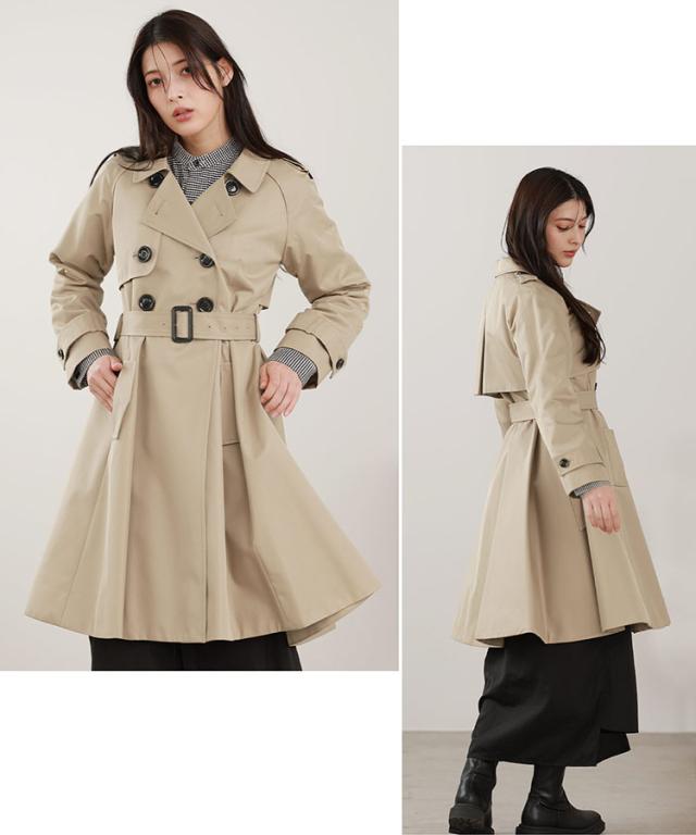 フレアトレンチ ベージュ