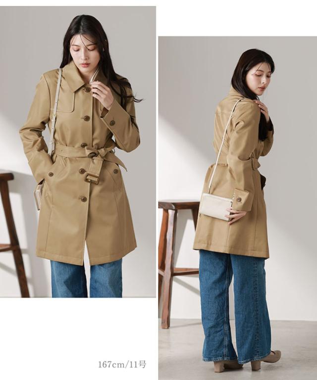 キャメル トレンチコート シングル シングルトレンチ